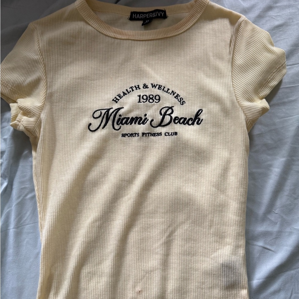 Harper Cream Casual Tee